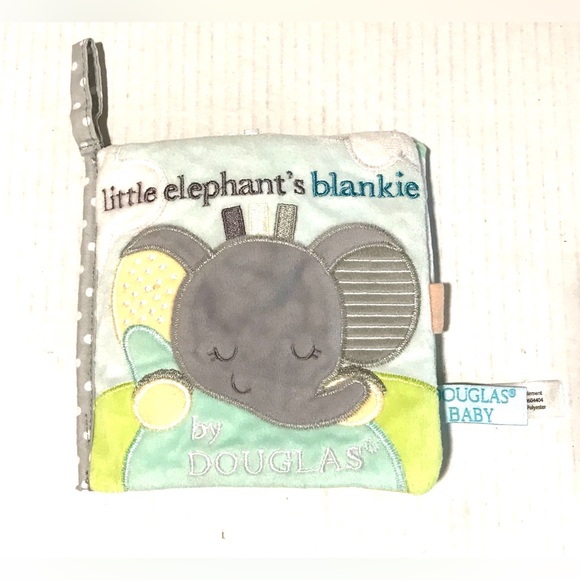 Douglas Baby Elephant/Bunny Sweet Animals Soft Crinkle Lovey Sensory Books Set-2 - Picture 2 of 11